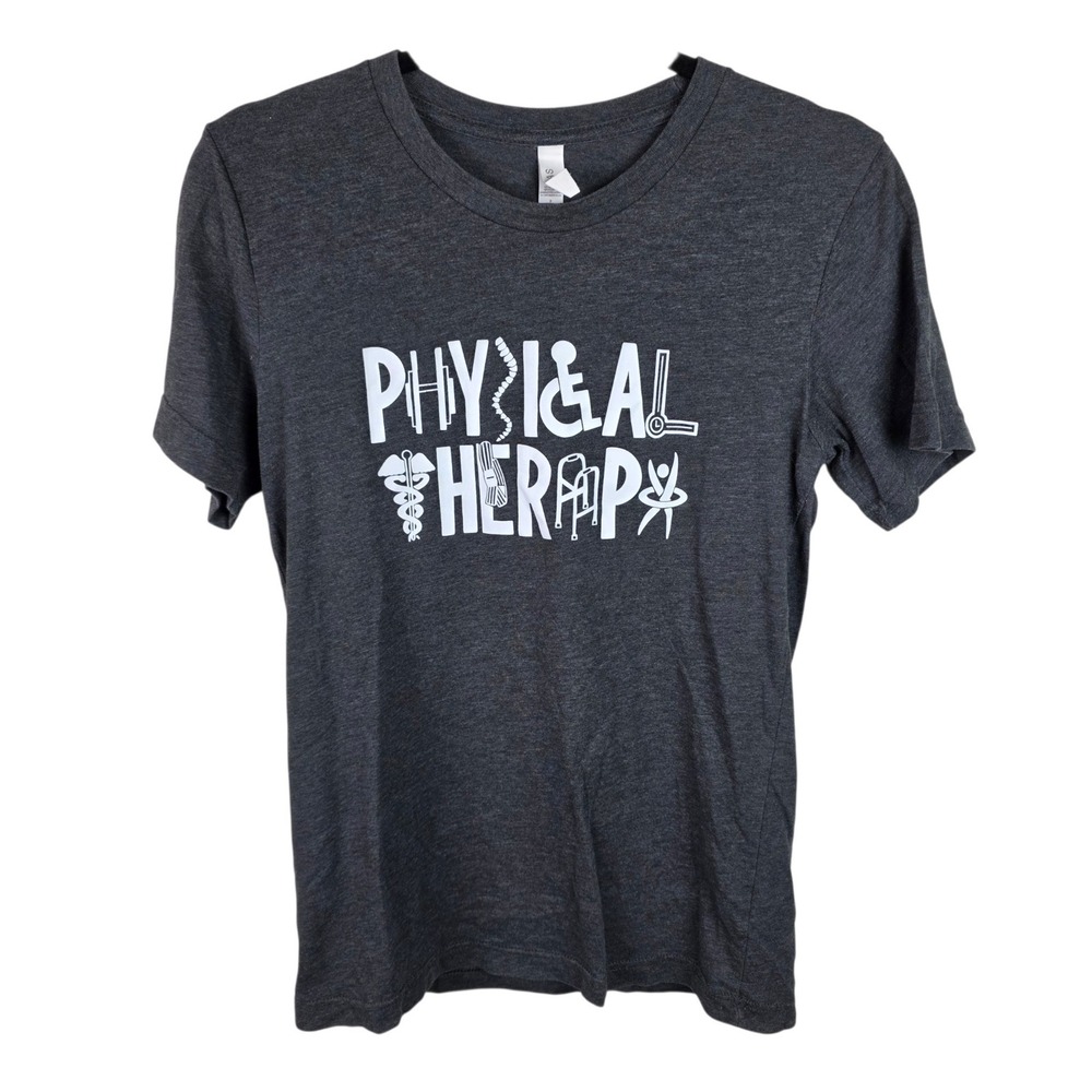 Bella Canvas Physical Therapy T-Shirt Unisex Small Gray Good Medical Graphic Tee